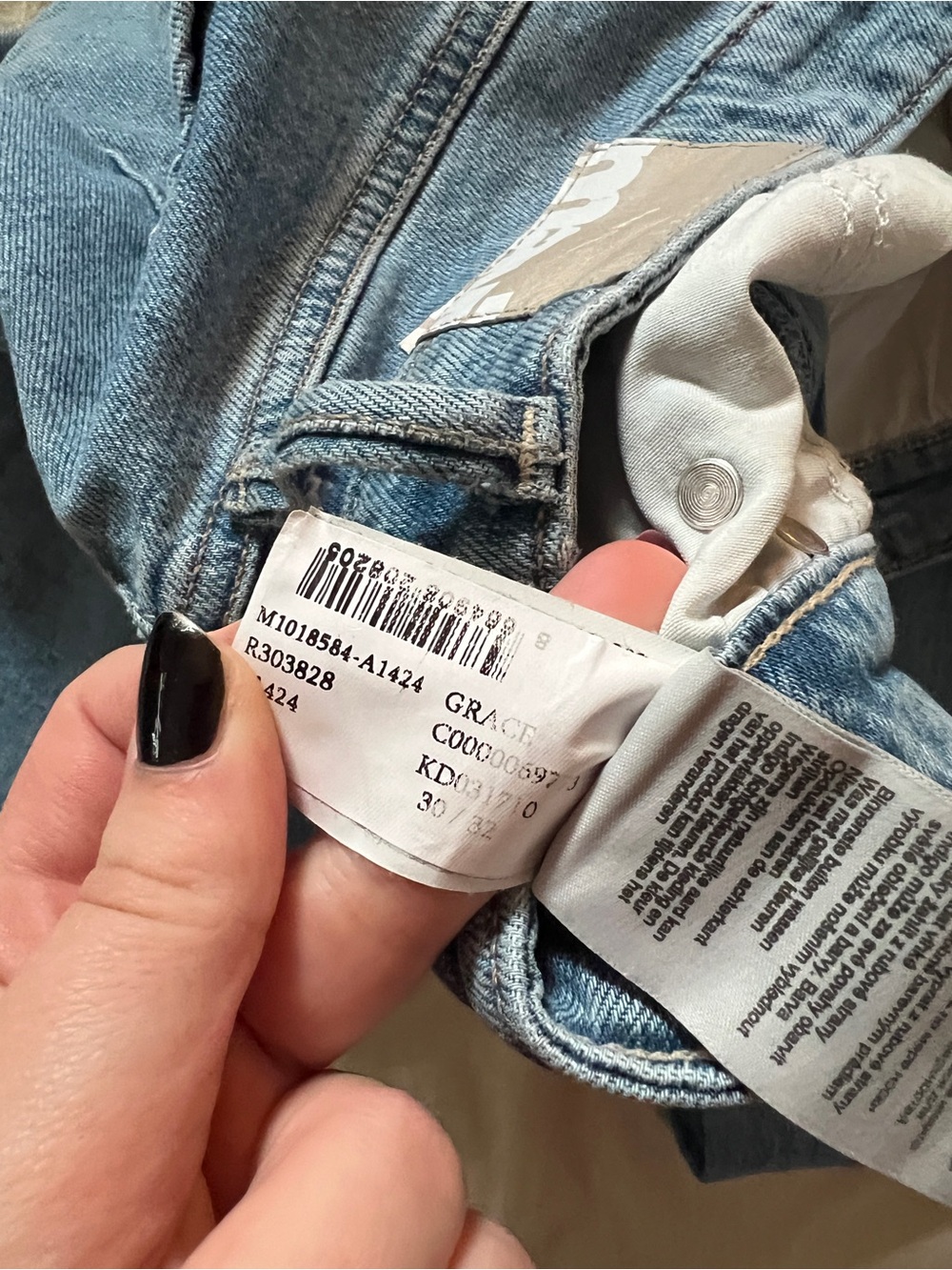 Mavi Grace Light Blue High-Rise Wide-Leg Jeans - Picture 7 of 8